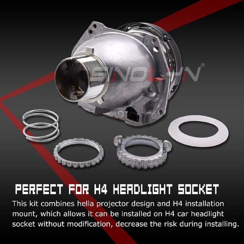 Sinolyn H4 Honeycomb Bi Xenon objektiivid Hella 3R G5 H4 esitulede 3,0 tolli LED Devil Eyes D2S D2H söövitusauto tulede projektori jaoks