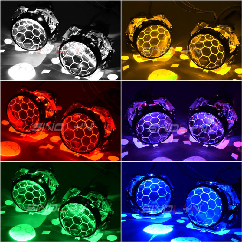 Sinolyn H4 Honeycomb Bi Xenon objektiivid Hella 3R G5 H4 esitulede 3,0 tolli LED Devil Eyes D2S D2H söövitusauto tulede projektori jaoks