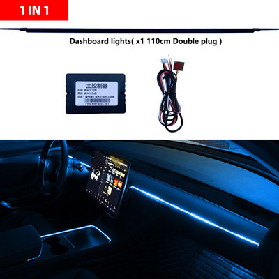 6in1 LED-auto ümbritseva valguse RBG 64 värviline sisemus akrüülriba taustvalgustuse juhik Dekoratsioon atmosfäärilambi juht Fiiberoptiline