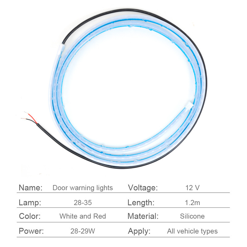 Λωρίδες φωτός καλωσορίσματος πόρτας αυτοκινήτου Στυλ αυτοκινήτου Auto Strobe που αναβοσβήνει Φώτα ατμόσφαιρας περιβάλλοντος Ασφάλεια 12V LED Ανοιγμα προειδοποιητική λυχνία Νέο