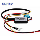 1 vnt SUNKIA automobilio LED dienos šviesos relės diržų reguliatorius įjungimas / išjungimas 12-18V 5A automatinis DRL valdiklis rūko žibintų valdiklis