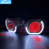 RONAN 2,5`` VER 8.1 Bi-Xenon Projector Lens H1 Auto esituli X5 BM Sport LED Square Angel Eyes DRL White Retrofit H4 H7 Car