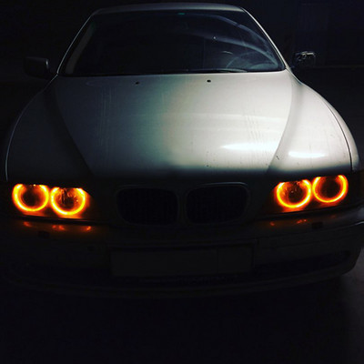 Ochi de înger pentru far cu LED auto E39 1 set 2*5W 10W LED Marker Alb Albastru Roșu Galben pentru E39 E61 E63 E64 E65 E87 525i Xi M5