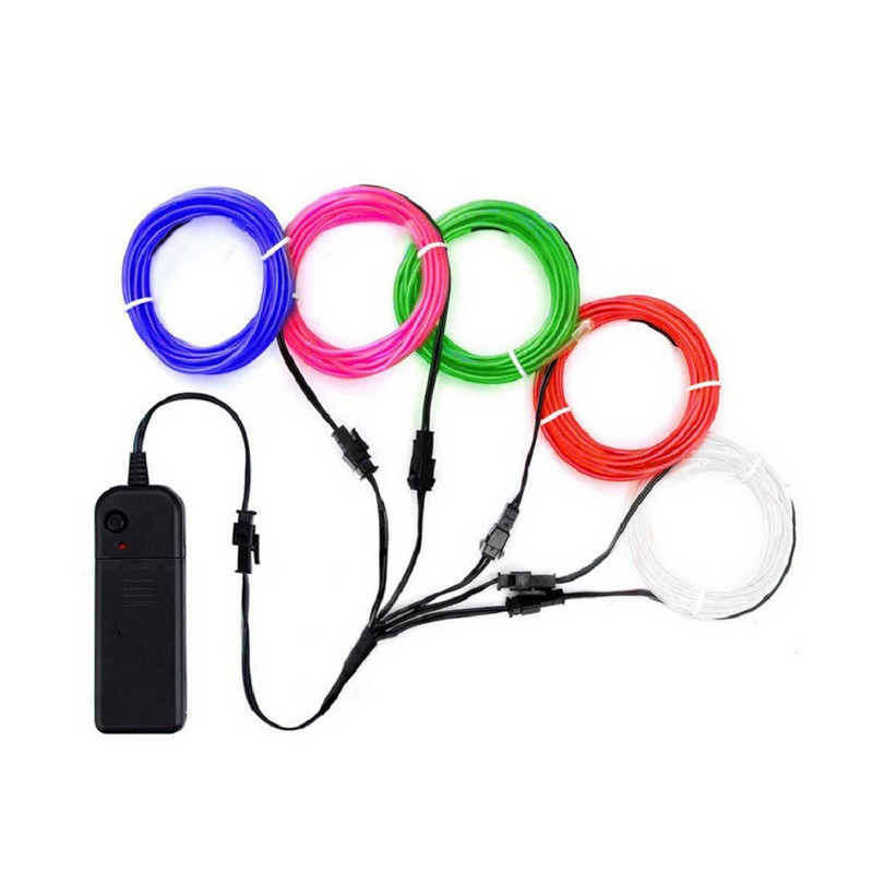 Nuo 1 iki 2/3/4/5 skirstytuvo jungtis, skirta EL laidai elektroliuminescencinei šviesai, sujungtai su inverterio kabeliu LED neoninės šviesos laidai