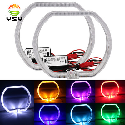 Led Guide Angel Eyes 100MM 120MM Дневни светлини Halo пръстен за биксенонов проектор Капак на обектива Маска Аксесоари за лещи DRL