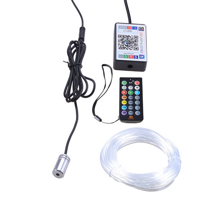 RGB Lumină ambientală interioară a mașinii Neon bandă de fibră optică Telecomandă APP Control prin Bluetooth Lumini de atmosferă fără fir fără fir