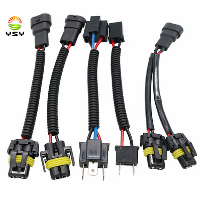 2x 9005/9006 H7 H4 H11 Male to Female Extension Cable Wiring Harness Sockets Adapter Connector For Headlight Fog Lights Retrofit
