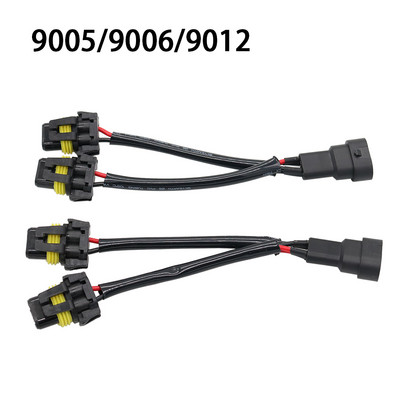 2x 9005/9006 H7 H4 H11 Prailginimo kabelio kištukinis laido kištukinis lizdas Adapterio jungtis, skirta priekinių žibintų rūko žibintų modernizavimui