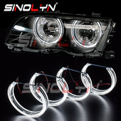 Sinolyn DRL Angel Eyes pentru BMW Seria 3 5 E46 M3/E39/E36/E38 faruri acrilice stil DTM inele halo lumini cu LED lumini de semnalizare