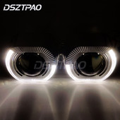 Lentile faruri Bixenon HID proiector 2.5 LED Angel Eyes Lentile Automobile Kit Halo pentru H4 H7 Accesorii pentru lumini auto Refit