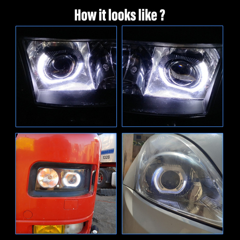 Lentile faruri Bixenon HID proiector 2.5 LED Angel Eyes Lentile Automobile Kit Halo pentru H4 H7 Accesorii pentru lumini auto Refit