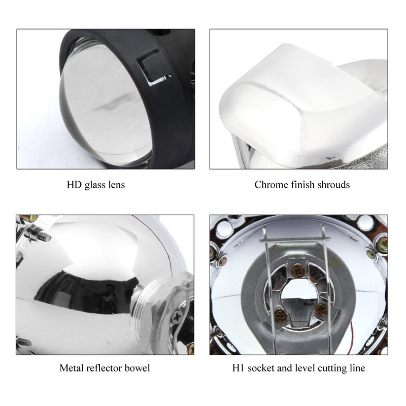RONAN Bi Xenon H1 2.0 Miniprojektori esitulede objektiiv LHD autodele Mootorratas H4 H7 Uuendused udutuled DIY pirni auto stiil