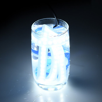 Led осветителна лента на капака на колата Водоустойчива гъвкава бяла декорация Подсветка Капак на двигателя Автоматична лампа за околна атмосфера Универсална 12V