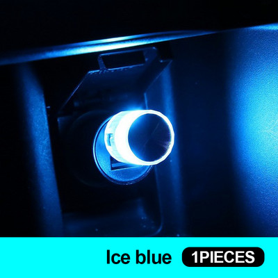 Car Mini USB LED Πολύχρωμο νέον διακοσμητικό φωτιστικό ατμόσφαιρας για Peugeot 206 207 208 307 308 3008 2008 508 407 5008 αξεσουάρ