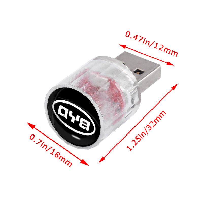 Car Mini USB LED Πολύχρωμο νέον διακοσμητικό φωτιστικό ατμόσφαιρας για Peugeot 206 207 208 307 308 3008 2008 508 407 5008 αξεσουάρ