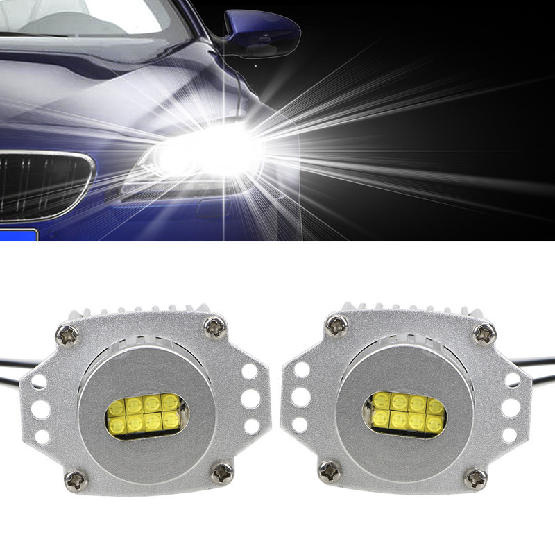 2 buc 80 W far cu ochi de înger lumini de semnalizare luminoase LED lampă de zi, înlocuire automată pentru BMW E90 Seria 3 325i 328i 330i