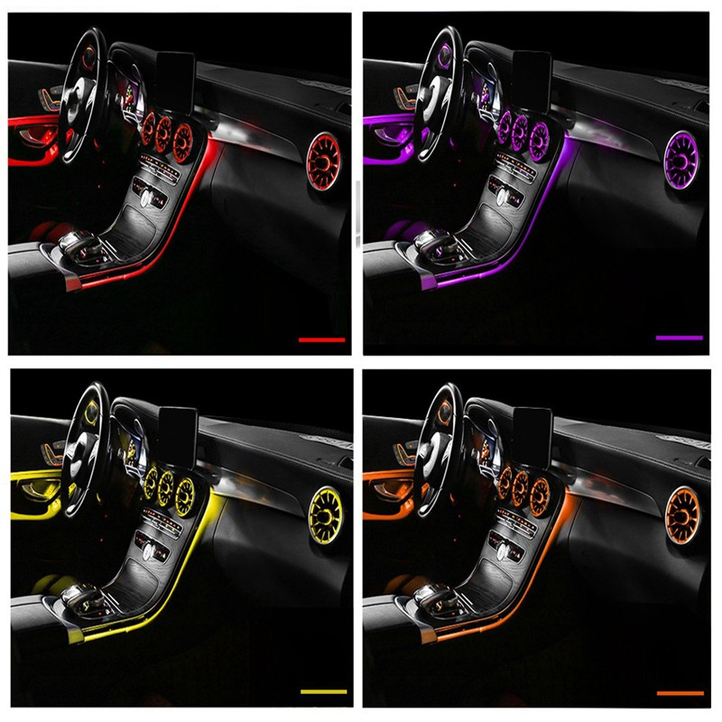 Kaaspiloodi atmosfäärivalgus 64 värvi LED-valgusti Benz Mercedes C Class W205 GLC X253 2015-2019 jaoks