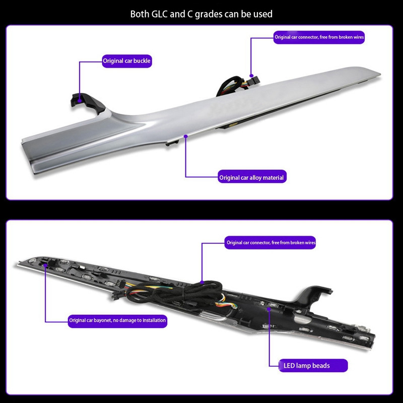 Kaaspiloodi atmosfäärivalgus 64 värvi LED-valgusti Benz Mercedes C Class W205 GLC X253 2015-2019 jaoks