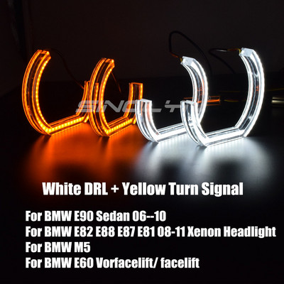 LED Angel Eyes pentru BMW E92 E90 E60 F30 F31 E82 F10 F13 Accesorii pentru lumini auto Tuning Semnalizator Halo 3D DTM LCI stil acrilic