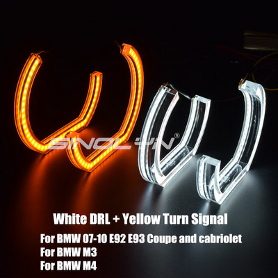 LED Angel Eyes pentru BMW E92 E90 E60 F30 F31 E82 F10 F13 Accesorii pentru lumini auto Tuning Semnalizator Halo 3D DTM LCI stil acrilic
