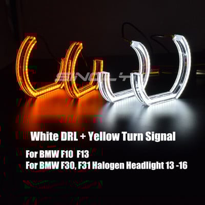 LED Angel Eyes pentru BMW E92 E90 E60 F30 F31 E82 F10 F13 Accesorii pentru lumini auto Tuning Semnalizator Halo 3D DTM LCI stil acrilic