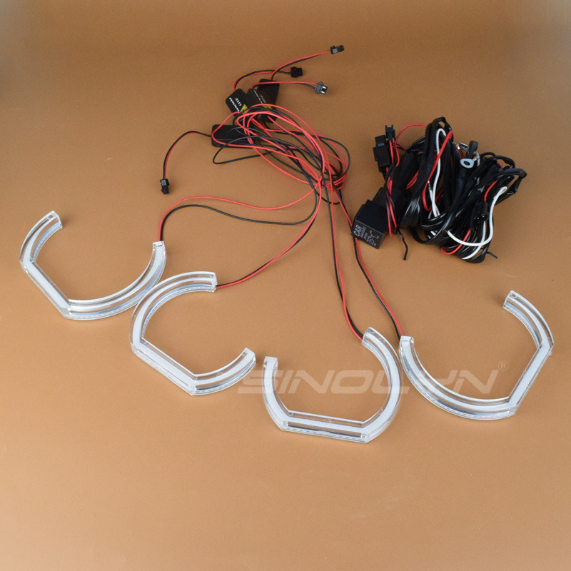 LED Angel Eyes pentru BMW E92 E90 E60 F30 F31 E82 F10 F13 Accesorii pentru lumini auto Tuning Semnalizator Halo 3D DTM LCI stil acrilic