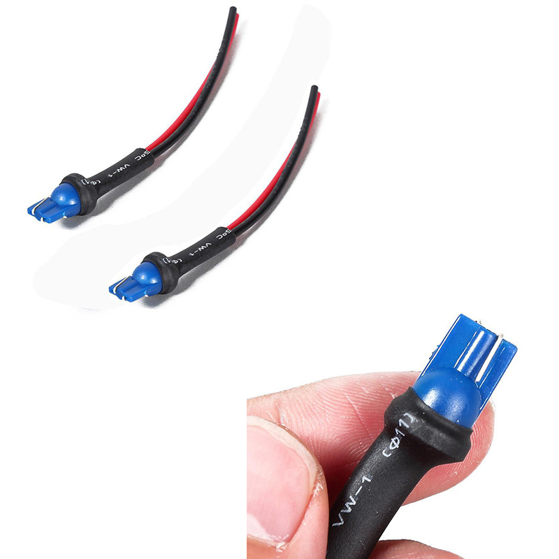 2vnt/komplektas T10 lizdų laikikliai Universalus automobilio priekinių žibintų mazgas, kištukas, adapteris, prailgintas laidas, jungtis, priedai lempos laidai