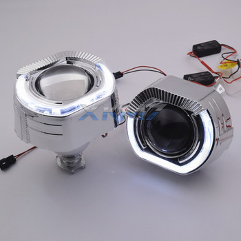 Биксенонови лещи за проектор за фарове Angel Eyes Lens Retrofit 2.5 inch Mini 8.0 H1 HID LED лампа H4 H7 Автомобилни светлини Аксесоари