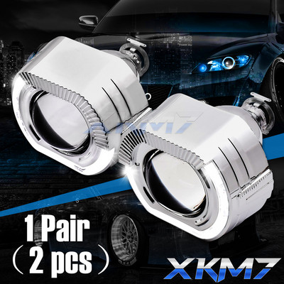 Lentile de proiector Bixenon pentru faruri Lentile Ochi de înger Retrofit 2.5 inch Mini 8.0 H1 HID Lampă LED H4 H7 Accesorii pentru lumini auto