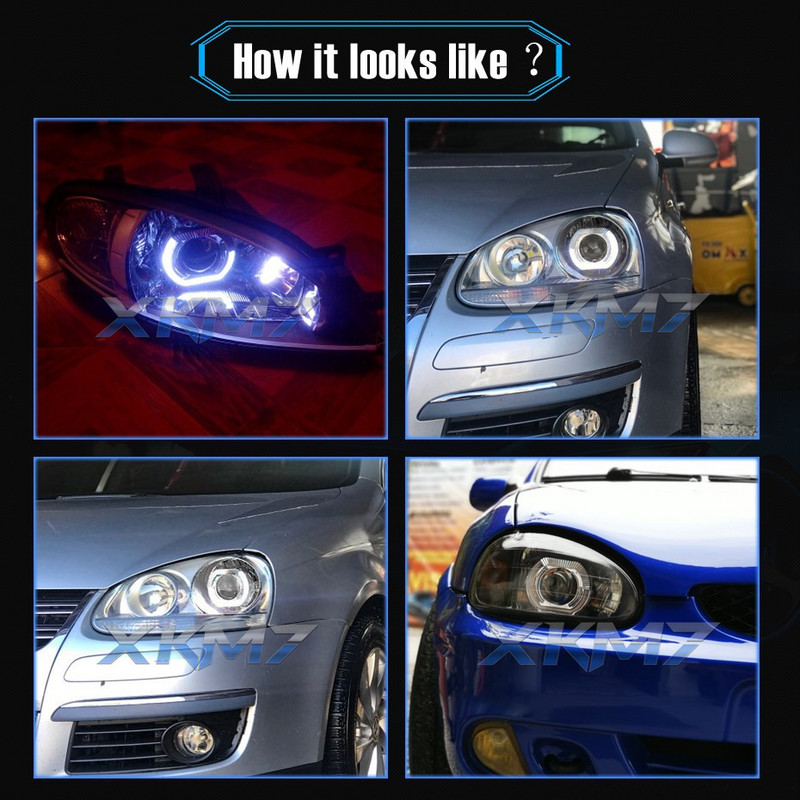 Lentile de proiector Bixenon pentru faruri Lentile Ochi de înger Retrofit 2.5 inch Mini 8.0 H1 HID Lampă LED H4 H7 Accesorii pentru lumini auto