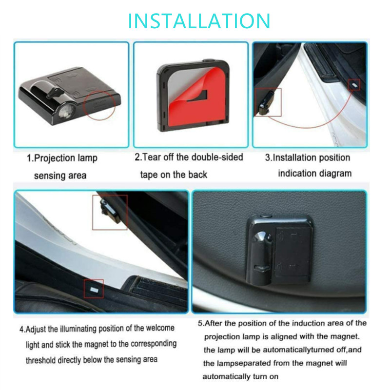 2 tk autoukse juhtmevaba salongivalgusti tervituslogo Kerge autotarvikud N logo jaoks Hyundai Veloster Kona Elantra i30 i20 Sonata