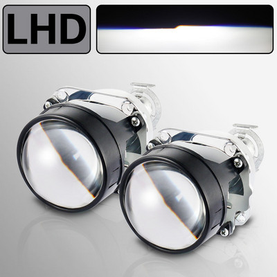 Προβολέας προβολέα αυτοκινήτου AILEO 2Pcs 2,5 ιντσών Universal Bi Xenon HID για GTl Silver Shrouds H4 H7 H8 H11 Motorcycle Headlight Projector