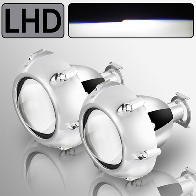 Προβολέας προβολέα αυτοκινήτου AILEO 2Pcs 2,5 ιντσών Universal Bi Xenon HID για GTl Silver Shrouds H4 H7 H8 H11 Motorcycle Headlight Projector