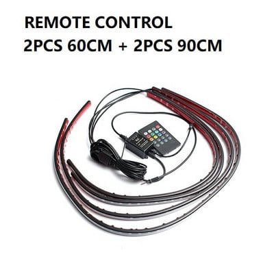 12 V autoalused LED-tuled Aluspõlevad painduvad ribatuled RGB dekoratiivne atmosfäär Lambi all Auto šassii põhjasüsteemi valgustus