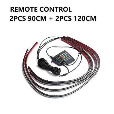 12 V autoalused LED-tuled Aluspõlevad painduvad ribatuled RGB dekoratiivne atmosfäär Lambi all Auto šassii põhjasüsteemi valgustus