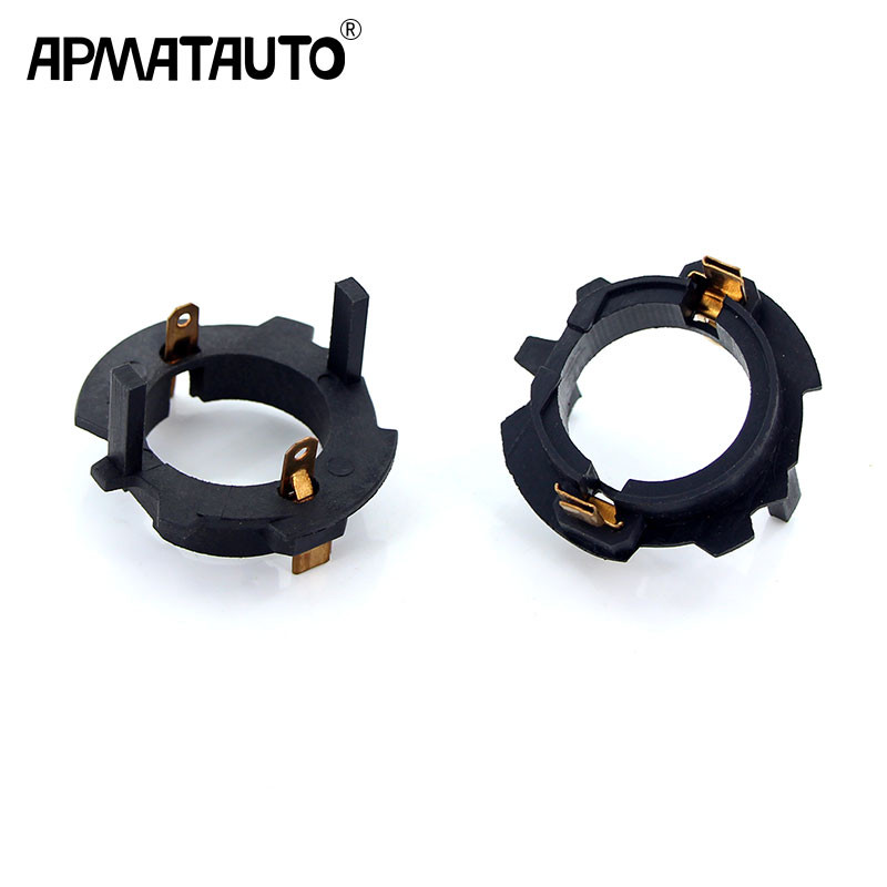 Apmatauto 2vnt Led H7 priekinių žibintų lemputės Adapteriai Laikikliai Pagrindas Skirtas VW Golf 5 Jetta MK5 Car style Laikiklis pakeisti originalų Pagrindą
