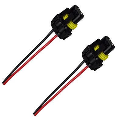 2x 9005 HB3 9006 HB4 Bulb Sockets Female Adapter Connector for Headlight Fog Conveninently and Simple Install Lamp Bulb Light