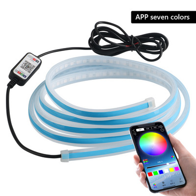 Guadsun LED RGB 150CM 180CM Headlight Hood Light APP Remote Strip Φώτα ημέρας Ευέλικτα διακοσμητικά φωτιστικά ατμόσφαιρας