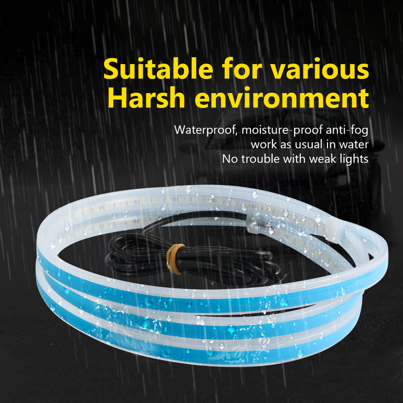 Guadsun LED RGB 150CM 180CM Headlight Hood Light APP Remote Strip Φώτα ημέρας Ευέλικτα διακοσμητικά φωτιστικά ατμόσφαιρας