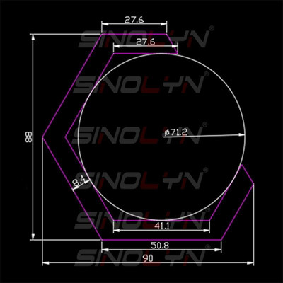 Sinolyn Hex Halo Angel Eyes DRL suunatulede lülitusrõngas LED-valgus valge kollane rõngas autodele esitulede autotooted