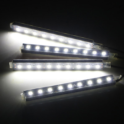 Lampă decorativă auto 9 LED 4 în 1 Lumini de atmosferă pentru interiorul mașinii cu brichetă Lumini bandă de 5050 picioare Accesorii auto