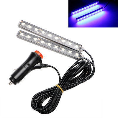 Lampă decorativă auto 9 LED 4 în 1 Lumini de atmosferă pentru interiorul mașinii cu brichetă Lumini bandă de 5050 picioare Accesorii auto