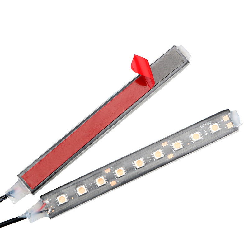 Lampă decorativă auto 9 LED 4 în 1 Lumini de atmosferă pentru interiorul mașinii cu brichetă Lumini bandă de 5050 picioare Accesorii auto