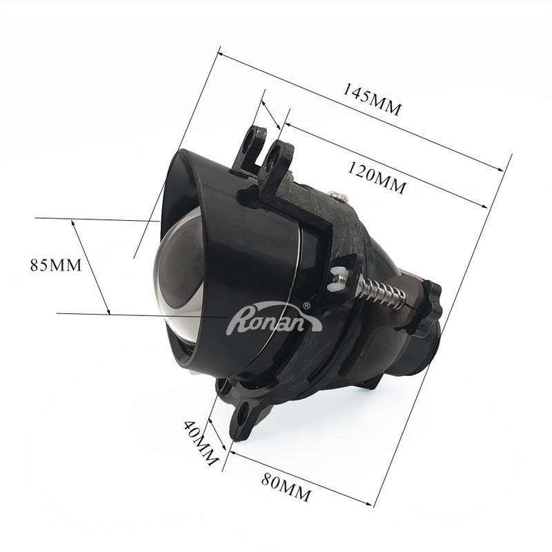 Ronan 2 buc. ajusta lumini de ceață lentile de proiector bi-xenon pentru Camry/Corolla/RAV4/Yaris/Auris/Highlander H11 D2H Accesorii pentru becuri HID