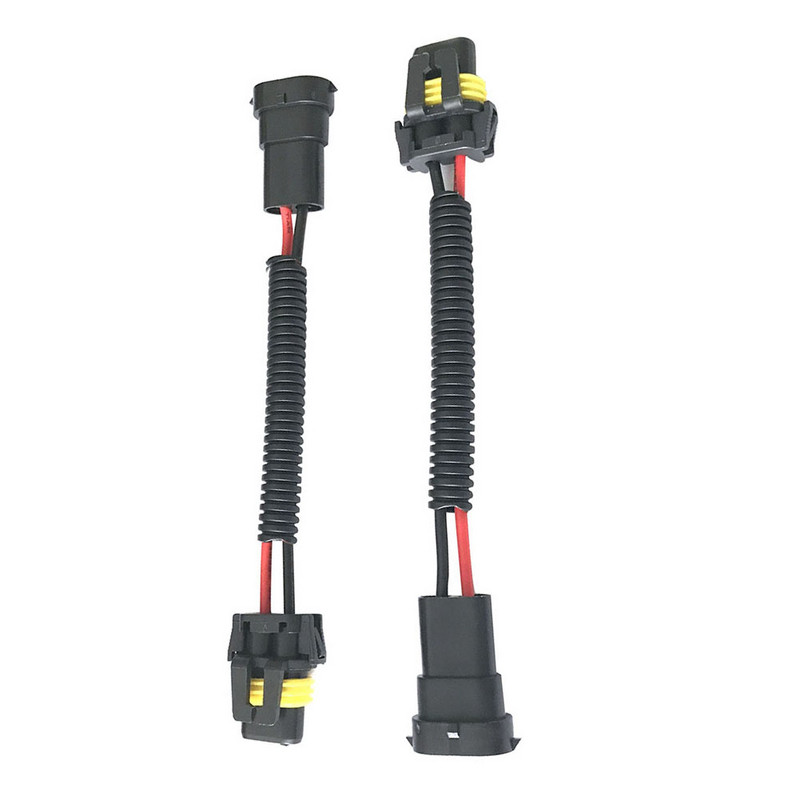 2/4 gab H11 vīrišķais līdz 9005 9006 Sieviešu vadu instalācijas adaptera ligzda priekšējo lukturu klasiskās tekstūras lukturu savienotāja drošinātāju ligzda