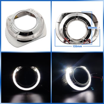 Angel Eyes Shrouds For Bi-Xenon Projector Lens 3.0 Hella 3R/Q5 Mask Covers Bezels Headlight Lenses Αξεσουάρ αυτοκινήτου Retrofit DIY