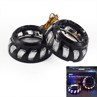 Ronan 2tk spiraal 110 mm valge COB inglisilmkatted 12 V päevasõidutuli 2,5-tollise 3,0-tollise projektori objektiiviga auto moderniseerimiseks