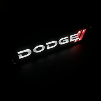 Αξεσουάρ στυλ αυτοκινήτου ABS Χρώμιο Led Αυτοκινήτου μπροστινή μάσκα μάσκας έμβλημα για Dodge Challenger RAM 1500 Charger Avenger Caliber
