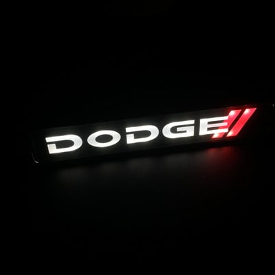 Accesorii pentru stilul mașinii ABS cromat Led Emblema pentru grilă pentru capota frontală pentru Dodge Challenger RAM 1500 încărcător Avenger Caliber