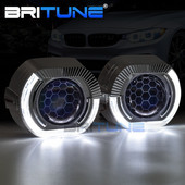 Automatikus lencsék Bi-xenon méhsejt projektor fényszóró tuning H7 H4 H1 LED Angel Eyes lencse 2.5 Super WST autós lámpák kiegészítők barkácsolás